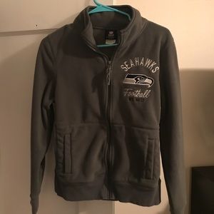 Seahawks grey fleece zip up jacket